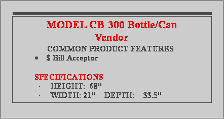 Soda and cold beverage vending machines
